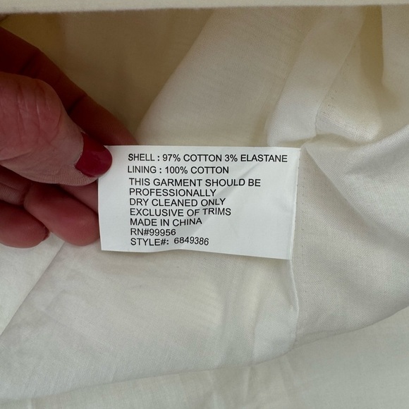 Shoshanna Embellished Sleeveless Cotton Shift Dress - White - Size 8 - NWT - Picture 9 of 9